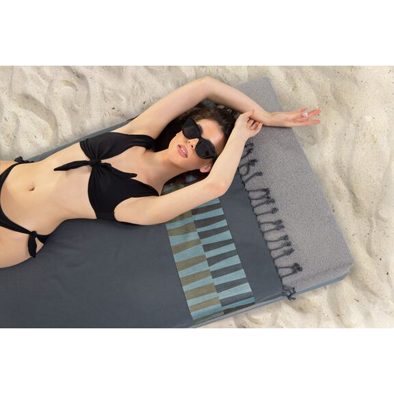 Πετσέτα Θαλάσσης - Παρεό Pestemal 23 Anthracite 90x170 guy Laroche  100% Cotton
