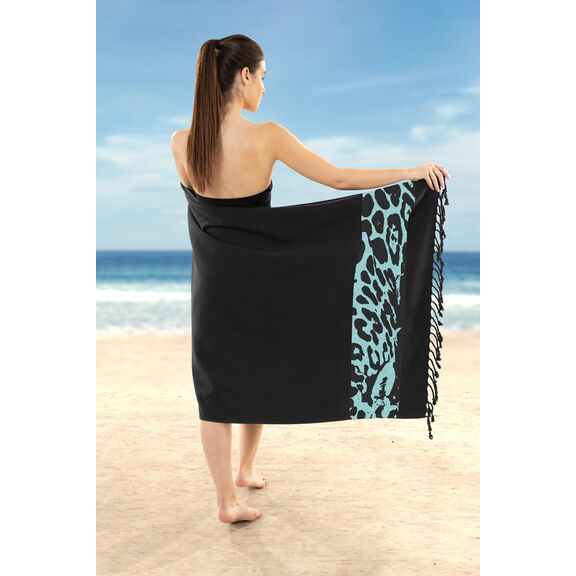 Πετσέτα Θαλάσσης - Παρεό Pestemal 24 Black 90x170 guy Laroche  100% Cotton