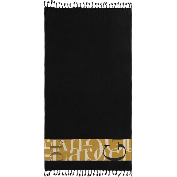 Πετσέτα Θαλάσσης - Παρεό Pestemal 25 Black 90x170 guy Laroche  100% Cotton