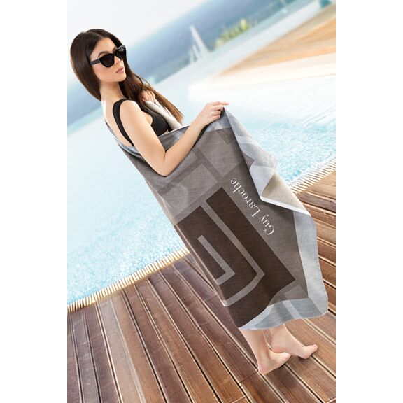 Πετσέτα Θαλάσσης Velour Printed 2502/03 100x175 guy Laroche  50% Cotton - 50% Polyester