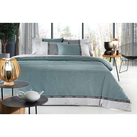 Σετ 4τμχ. Σεντόνια με Λάστιχο Memphis Aqua 170x200+32 guy Laroche  100% Cotton Percale