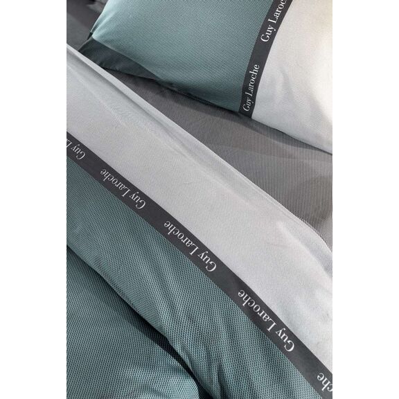 Σετ 4τμχ. Σεντόνια με Λάστιχο Memphis Aqua 170x200+32 guy Laroche  100% Cotton Percale