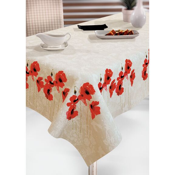 Τραπεζομάντηλο 11 red 145x180 Saint Clair  100% Polyester
