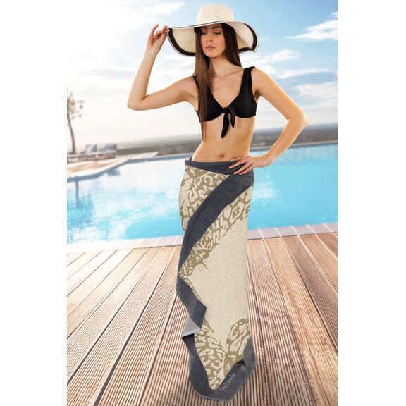 Πετσέτα Θαλάσσης Velour Printed 2503/02 100x175 guy Laroche  50% Cotton - 50% Polyester