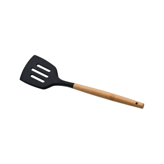 Estia Σπατουλα Τρυπητη Bamboo Essentials Σιλικονης Μαυρη