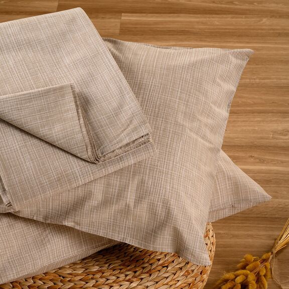 Σεντονι (Σετ 2 Τεμ.) 100χ200+32 Mateo Beige Casual Line Mini(λ)