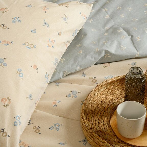 Σετ Μαξιλαροθηκες (π) Amour Blue/beige Ultra Line (50x70)