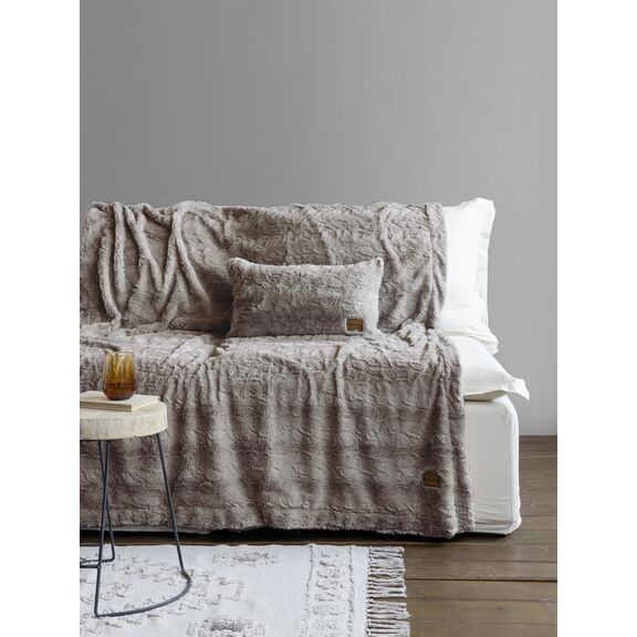 Κουβέρτα Καναπέ 130x170 - Velure Cigar Beige Nima Home 130x170