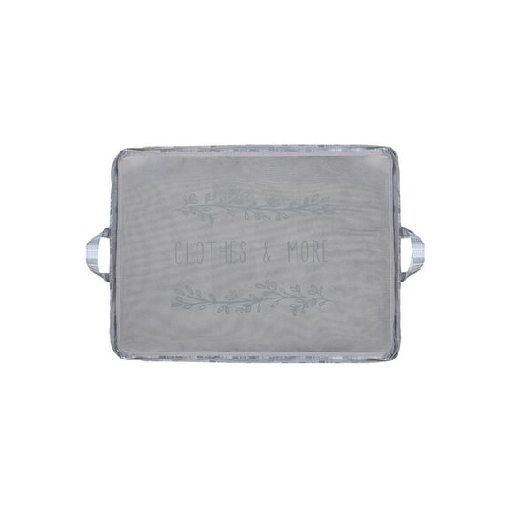 Estia Θηκη Αποθηκευσης non Woven Υφασματινη 60x45x35cm με Παραθυρο Ivory