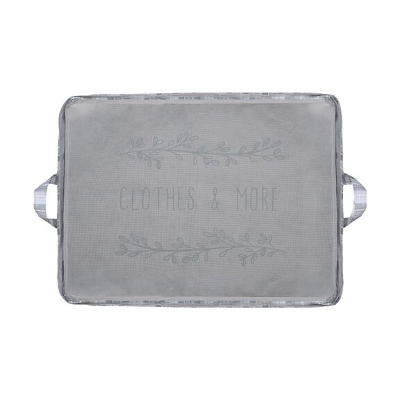 Estia Θηκη Αποθηκευσης non Woven Υφασματινη 50x40x30cm με Παραθυρο Ivory
