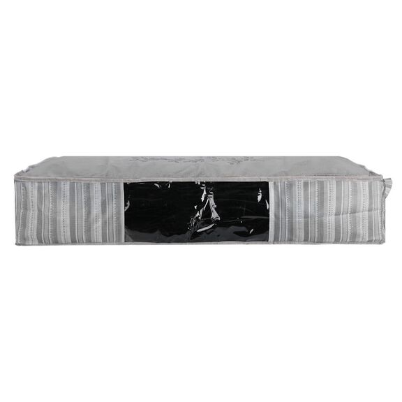 Estia Θηκη Αποθηκευσης non Woven Υφασματινη 100x50x20cm με Παραθυρο Ivory