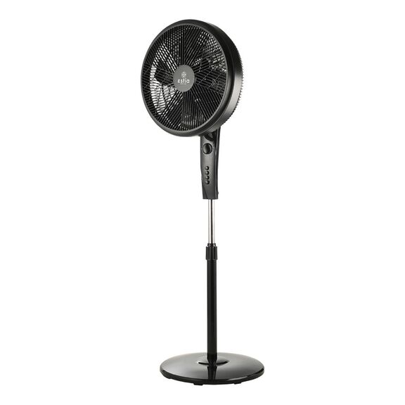 Estia Ανεμιστηρας Σταντ Επιδαπεδιος Aither 40cm 45w Μαυρος με Χρονοδιακοπτη