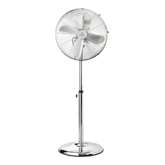 Estia Ανεμιστηρας Σταντ Επιδαπεδιος Retroflow 40cm 50w Μεταλλικος Ασημι