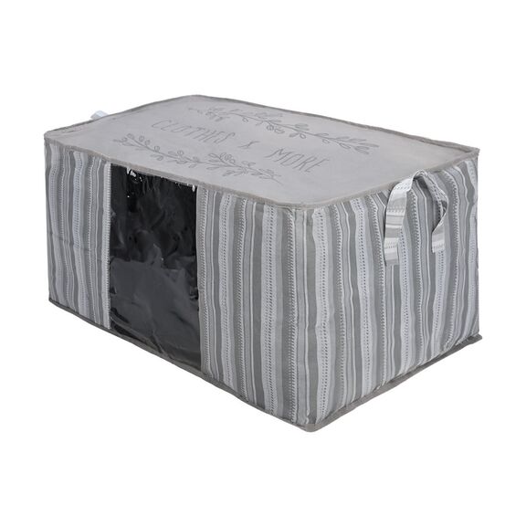 Estia Θηκη Αποθηκευσης non Woven Υφασματινη 50x40x30cm με Παραθυρο Ivory