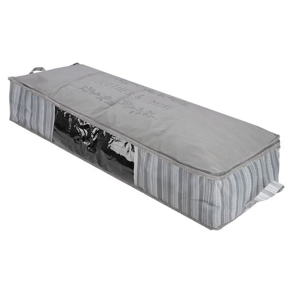 Estia Θηκη Αποθηκευσης non Woven Υφασματινη 100x50x20cm με Παραθυρο Ivory