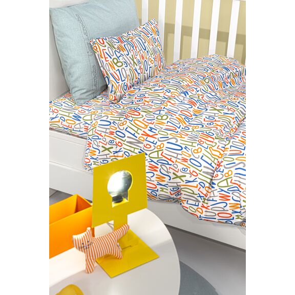Σετ 3τμχ Βρεφικά Σεντόνια Letters Multi 115x170 guy Laroche  100% Cotton