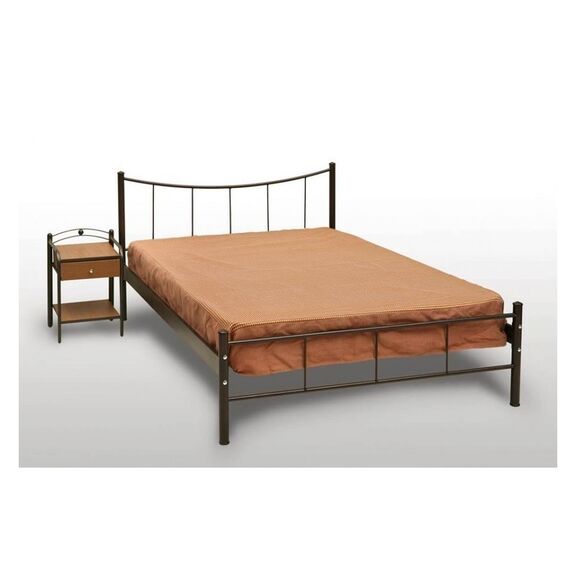 Κρεβάτι Μεταλλικό metalfurniture Χαμόγελο 110x190 Καφέ Σφυρήλατο