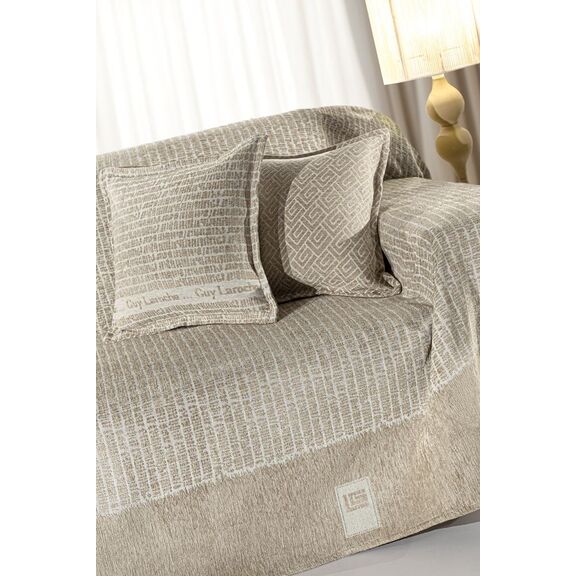 Προσφορα!! Ριχτάρι Parfait Natural Διθέσιου Καναπέ 180x250 guy Laroche  25% Cotton-55% Acrylic -20% Polyester