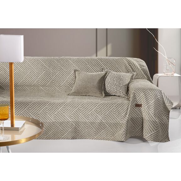 Ριχτάρι Goya Taupe 180x150 (Πολυθρόνα) guy Laroche  37% Cotton-21%polyester-42% Acrylic