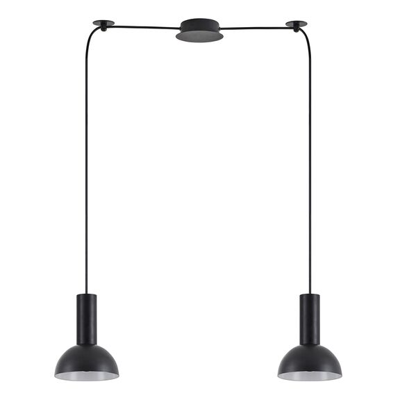 Se21-bl-4-bl2-ms3 Adept Tube Black Pendant Black Metal Shade+