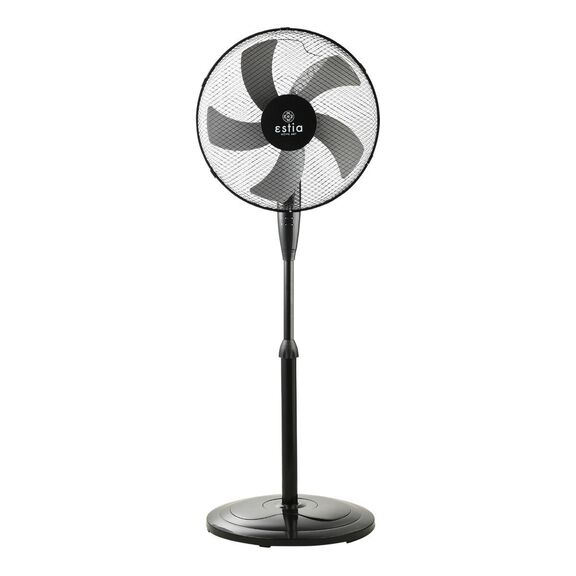 Estia Ανεμιστηρας Σταντ Επιδαπεδιος Aeropulse 40cm 50w με Στρογγyλη Βαση Βαρεως Τυπου Μαυρος