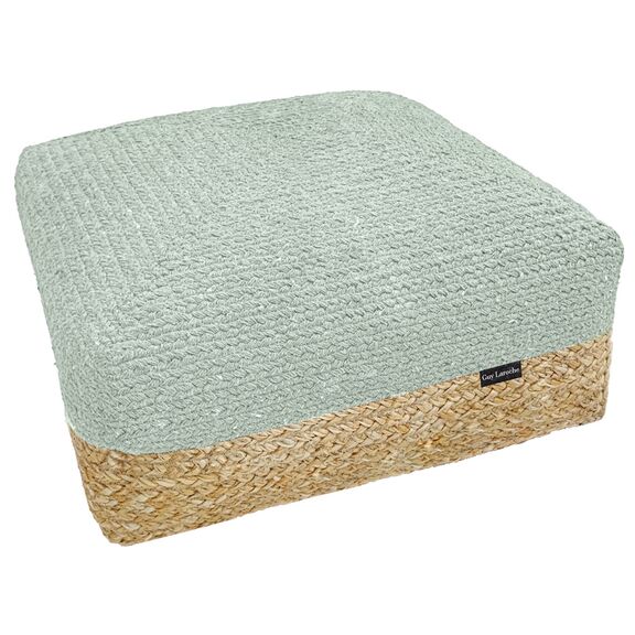 Πουφ Maya Washabi Boho 50x50x25 guy Laroche  50% Jute - 50% Cotton