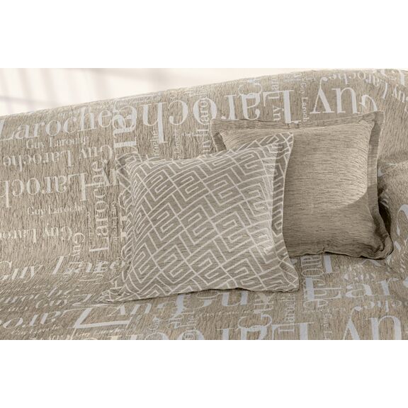 Ριχτάρι Καναπέ Stamp Taupe (Τετραθέσιος) 180x350 guy Laroche  37% Cotton-21%polyester-42% Acrylic