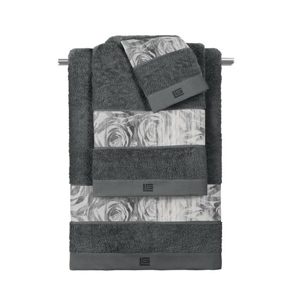Σετ 3τμχ. Πετσέτες Μπάνιου Beatrice Anthracite guy Laroche Anthracite 100% Cotton 500 Gr/m 2