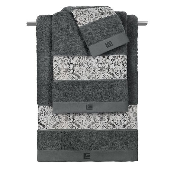 Σετ 3τμχ. Πετσέτες Yvonne Anthracite guy Laroche  100% Cotton 500 Gr/m 2