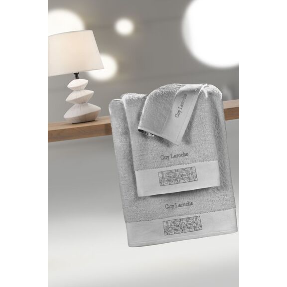 Σετ 3τμx. Πετσέτες Tetra Silver guy Laroche  100% Cotton