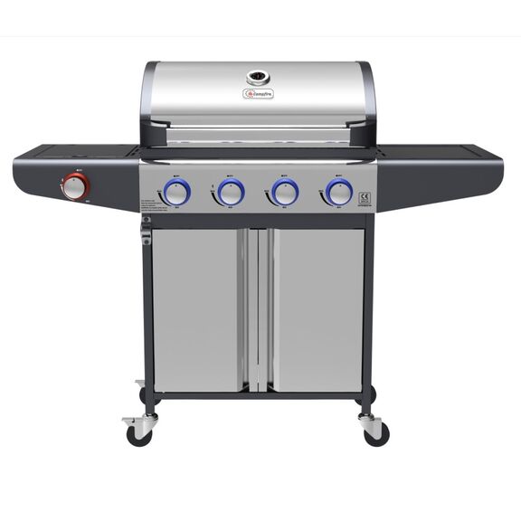 Campfire Ψησταρια με 4 Καυστηρες & Extra Εστια  και led Διακοπτες-Ινοχ