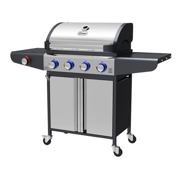 Campfire Ψησταρια με 4 Καυστηρες & Extra Εστια  και led Διακοπτες-Ινοχ