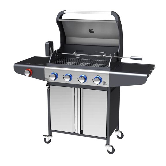 Campfire Ψησταρια με 4 Καυστηρες & Extra Εστια  και led Διακοπτες-Ινοχ