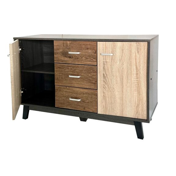 Velco pro Systems Μπουφες 120x38x74 cm με δυο Πορτες & Τεσσερα Συρταρια Σφενδαμος