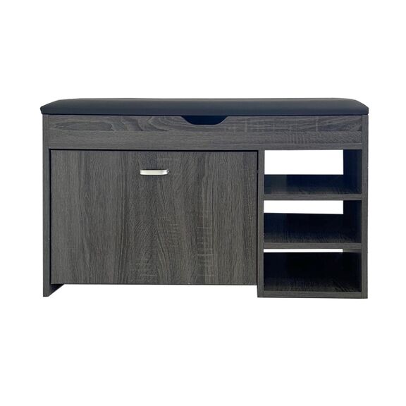 Velco  pro Systems Παπουτσοθηκη -Σκαμπο 80x30x49cm Γκρι Οξια