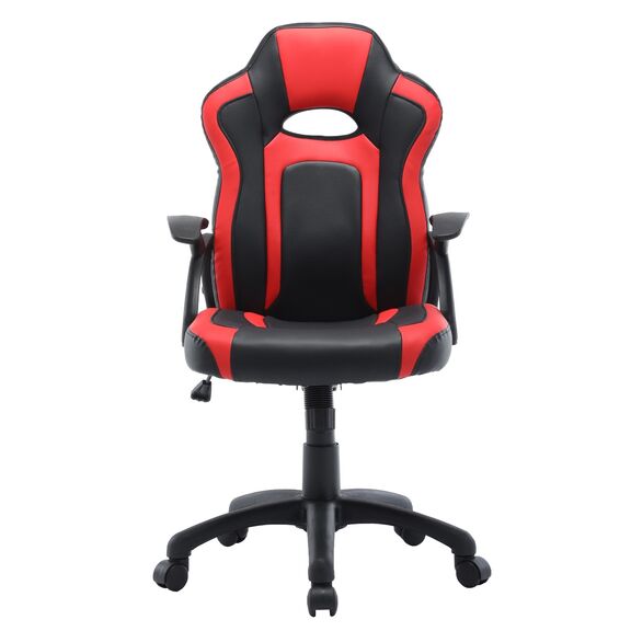 Velco pro Systems Καρεκλα Γραφειου Gaming- Μαυρη-Κοκκινη- Επιφανεια pu