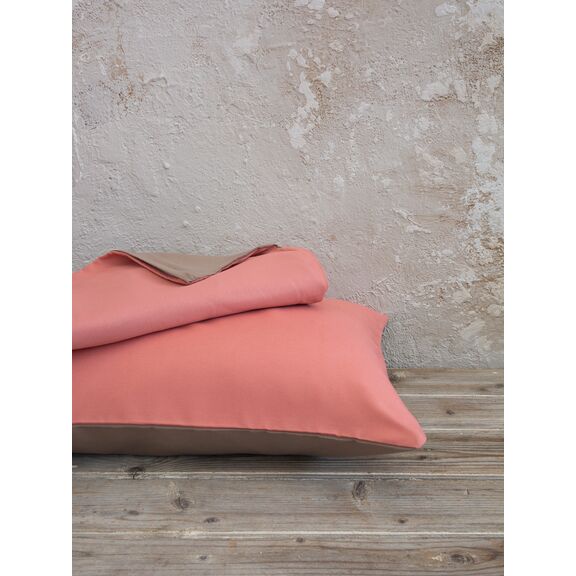 Σετ Παπλωματοθήκη Υπέρδιπλη Abalone - Brown / Terracotta Nima Home 220x240