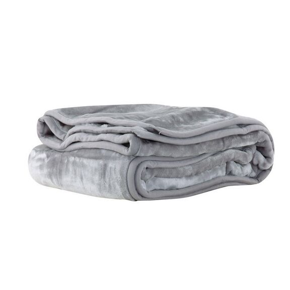 Κουβέρτα Υπέρδιπλη Βελουτέ 220x240cm polyester nef-nef loft/ light grey 029008