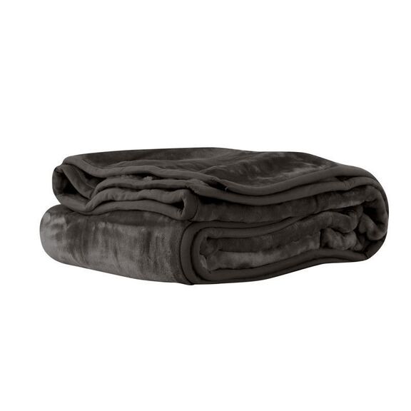 Κουβέρτα Υπέρδιπλη Βελουτέ 220x240cm polyester nef-nef loft/ dark grey 029008