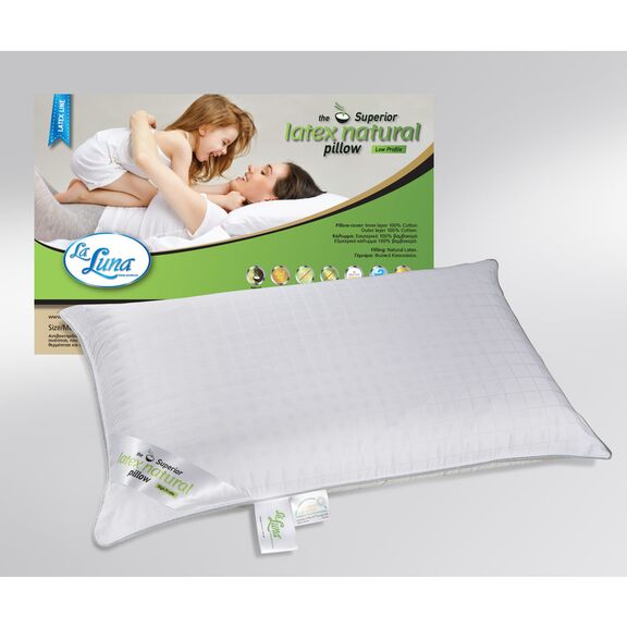 Μαξιλάρι Ύπνου Ορθοπεδικό 66x49cm laluna the superior latex natural low profile pillow soft