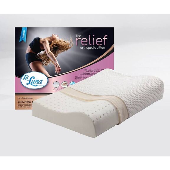 Μαξιλάρι Ύπνου Ορθοπεδικό 60x43x14x12cm laluna the relief orthopedic pillow