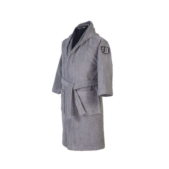 Παιδικό Μπουρνούζι Με Κουκούλα Νο8 nef-nef junior kids-21/grey 100% Βαμβάκι