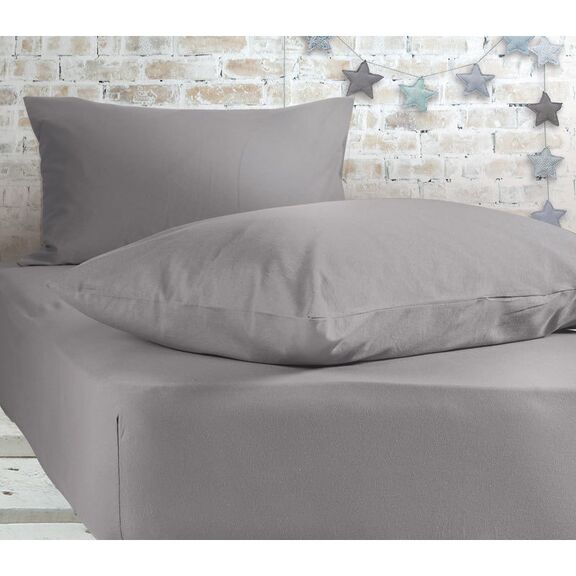 Σεντόνι king size Μεμονωμένο Με Λάστιχο 180x200+35cm​ Βαμβάκι nef-nef jersey/ light gray 029421