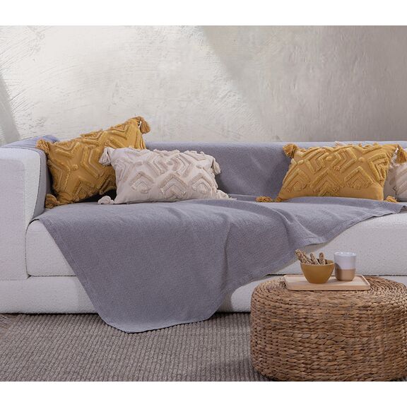 Ριχτάρι Τριθέσιου 180x300 nef-nef betty grey 100% Βαμβάκι