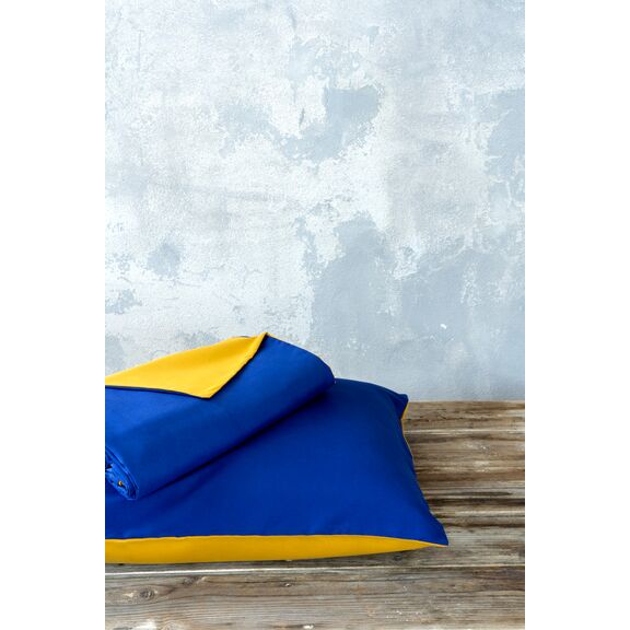 Σετ Παπλωματοθήκη Μονή Abalone - Blue / Mustard Beige Nima Home 160x240