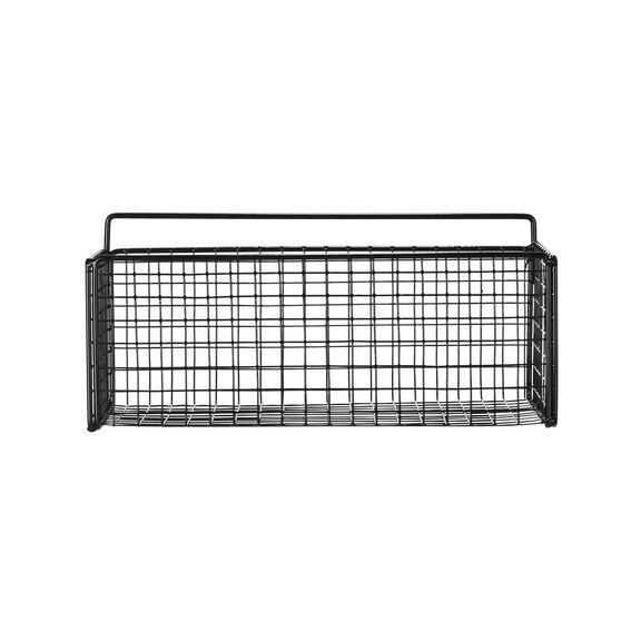 Estia Καλαθι Οργανωσης Cage Κρεμαστο Μεταλλικο 36x15x13cm Μαυρο
