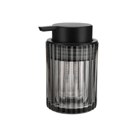 Estia Αντλια Σαπουνιου Alivio Γυαλινη Αναγλυφη 300ml 7.8x12.5cm Μαυρη