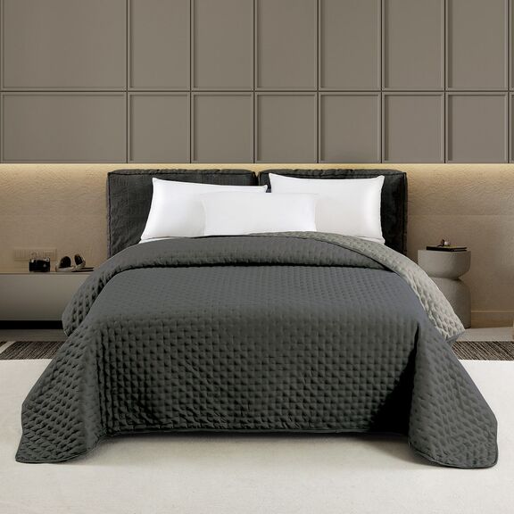 Κουβερλι King Size Renzo Anthracite/grey (260χ240)