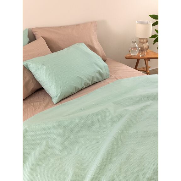 Σεντόνι King Size 265x275 Totem Mint Χωρίς Λάστιχο