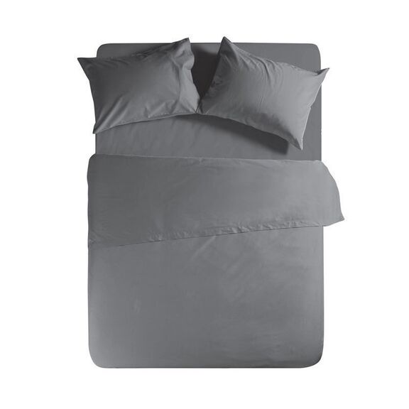 Σεντόνι king size Μεμονωμένο Με Λάστιχο 180x200+35cm​ Βαμβάκι nef-nef basic/ dark grey 024424